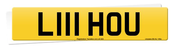 Registration number L111 HOU